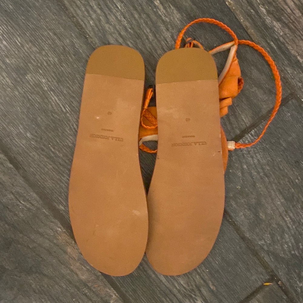 Ulla Johnson orange Ruffle Sandals - Picture 4 of 5